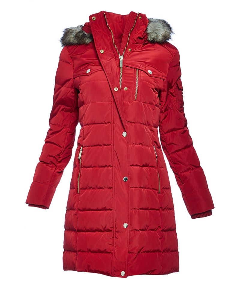 michael kors red winter coat
