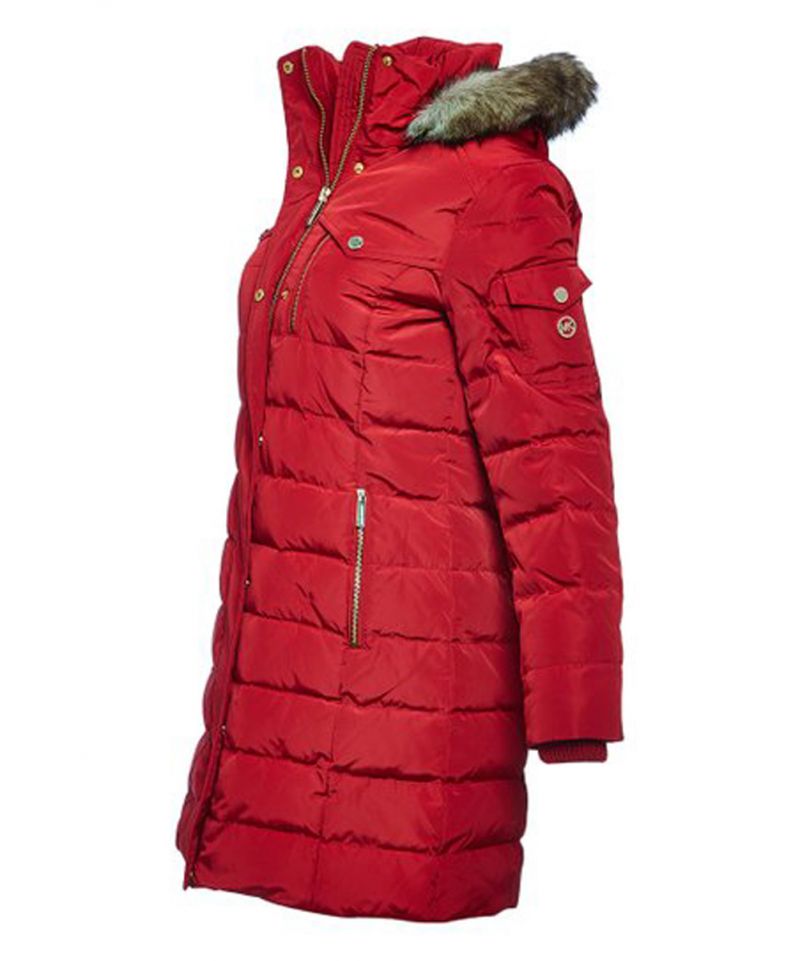 michael kors red winter jacket