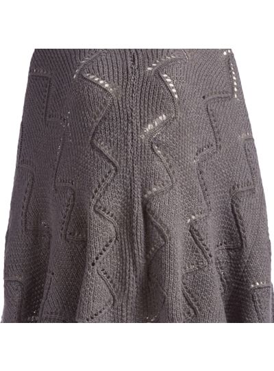 Gray Silk Acrylic Long Women's Knitted Cape Poncho Neck Warmer Women Cowl Wrap