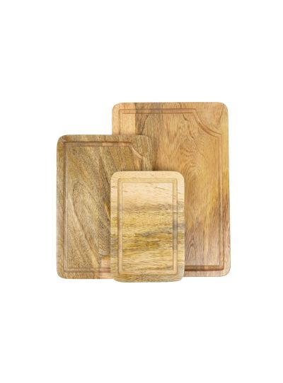 Handmade 3-Piece Cheese And Vegetables Wooden Cutting Boards Set