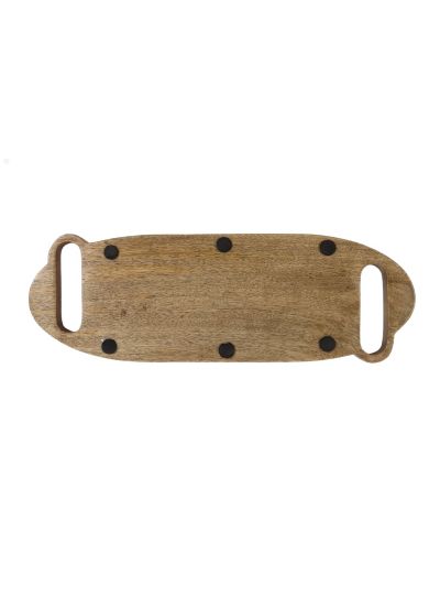 Handmade Wooden Serving Platter with Handle