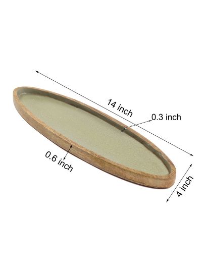 Wooden Serving Platter with Round Egde