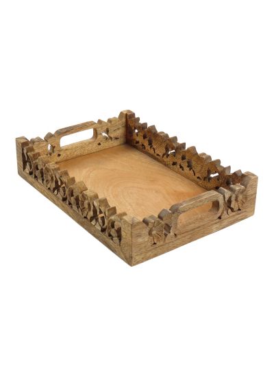 Handmade Wooden Serving Trays Set