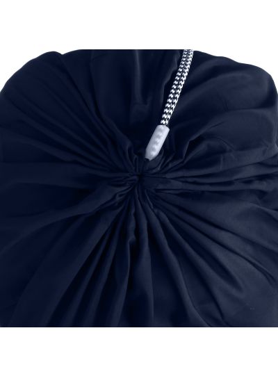Navy Blue Oussum Polyester  Drawstring Closure Laundry Bag