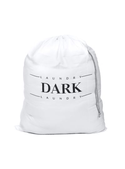 White Oussum Polyester Heavy Duty Laundry Bag -Navy Blue