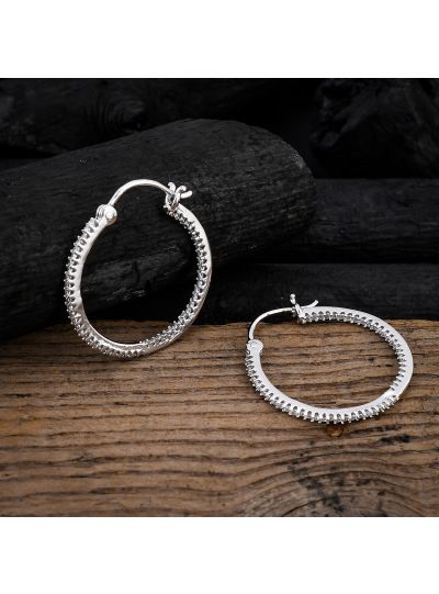 Women Elegant Design White Cubic Zirconia Oval Shape Earring Jewelry For Gift