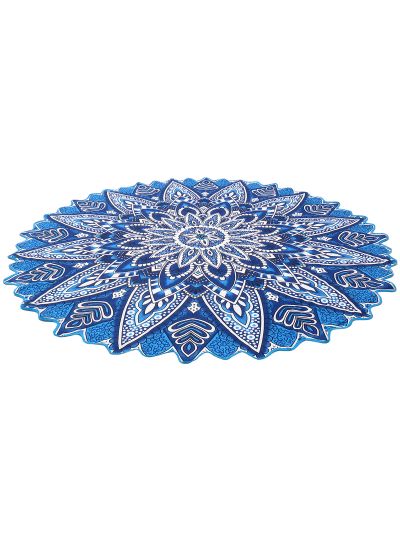 Multicolor Boho Flower Roundie Indian Printed Picnic Beach Throw Blanket Beach Towels Yoga Mat Throw Tapestry 72