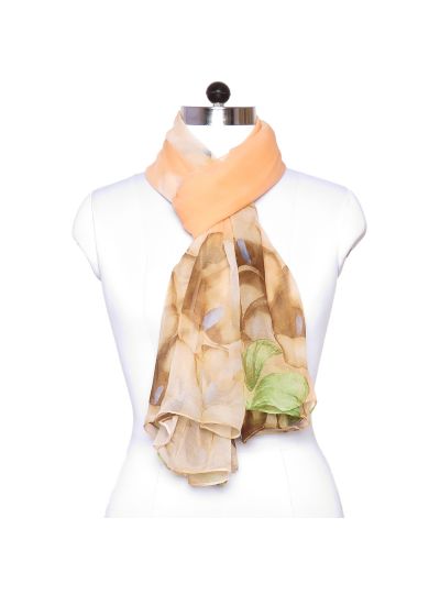 Lightweight Silk and Polyester Summer Fall Floral Scarf for Women Online