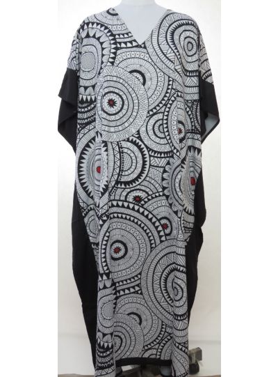 Women Kaftan Black Plus Size Evening Gown Long Maxi Caftan Beach Wear Casual Dress