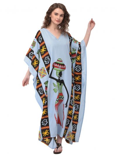 Women Lady Print Caftan African Dashiki Boho Maxi Dress Plus Size Kaftan 