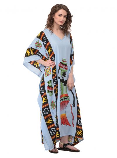 Women Lady Print Caftan African Dashiki Boho Maxi Dress Plus Size Kaftan 