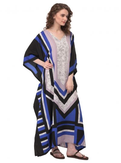 Women Striped Kaftan Plus Size African Kimono Long Maxi Dress Beach Wear Summer Caftan