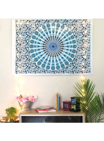 Cotton Printed Floral Mandala Wall Hanging Poster Online