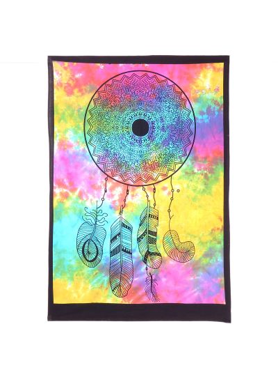 Multicolor Cotton Tie Dye Dream Catcher Wall Hanging Poster Online