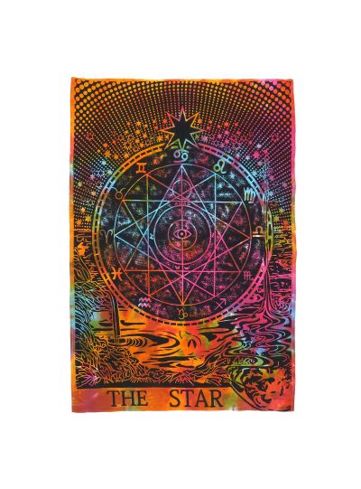 Handmade Indian Zodiac Meditation Print Mandala Wall Hanging Poster & Tapestry