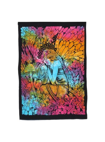 Handmade Cotton Tie-Dye Work Lady  Sleeping Angle Poster & Tapestry 
