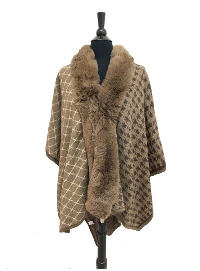 Women Acrylic One Size Shawl Wrap Poncho Cape