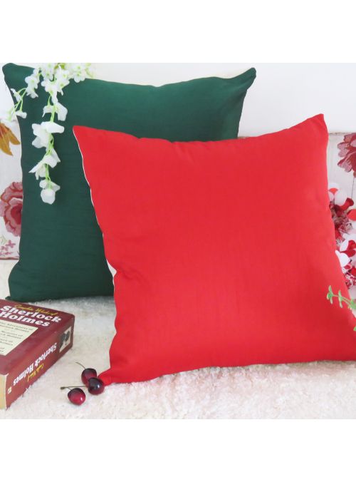 Decorative Reversible Solid Cushion Cover Throw Pillow Cases for Sofa Couch Decor Size 18x18