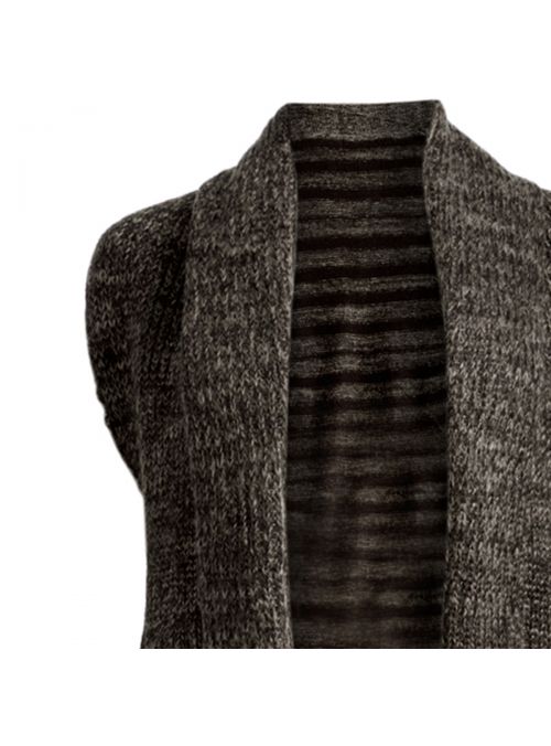 Black Soft Luxurious Silk Acrylic Knitted Cape Poncho for Women Winter Fashion