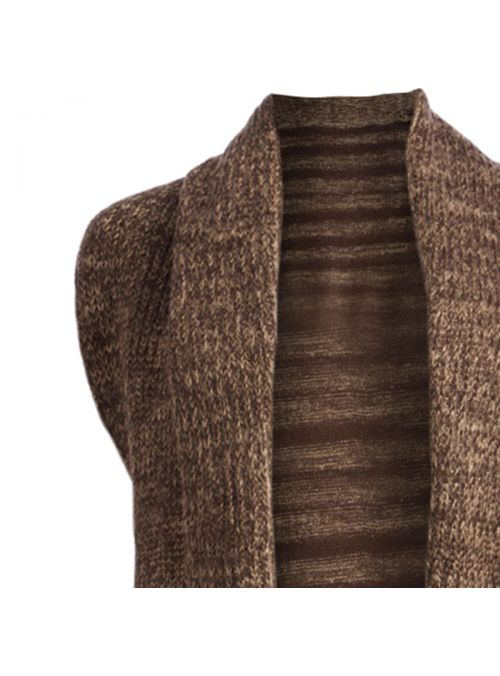 Brown Soft Luxurious Silk Acrylic Knitted Cape and Poncho for Women Winter Fashion