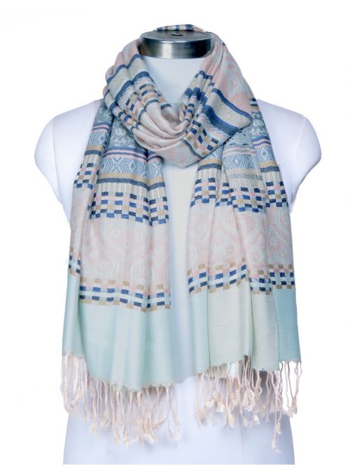 Women's Super Soft Stripe Pattern Long Pashmina Scarfs