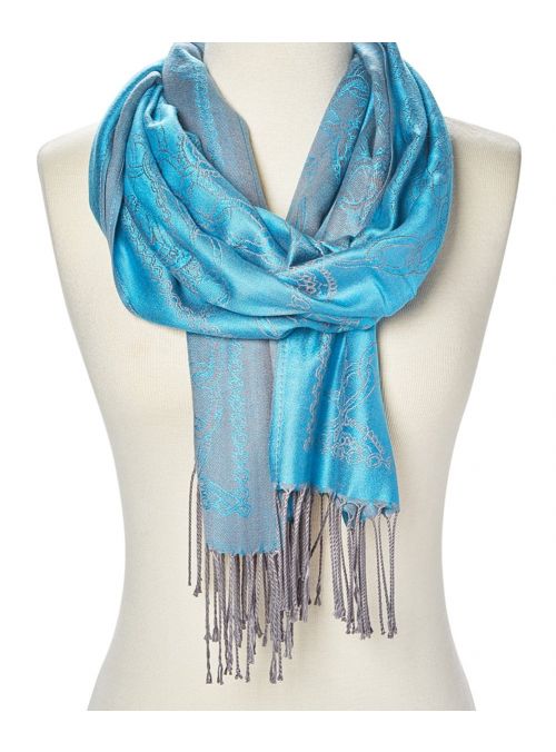 Women's Teal Lightweight Viscose & Acrylic Pashmina Cashmere Scarf for Women Winter Fashion Online