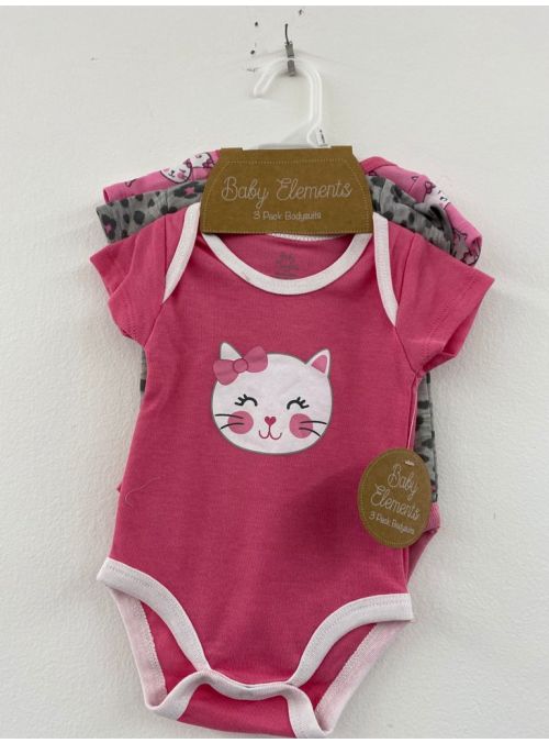 Baby Newborn Creepers Cotton Bodysuits Pack of 3 