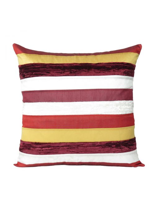 Velvet Striped Square Throw Pillow Cover Size 18