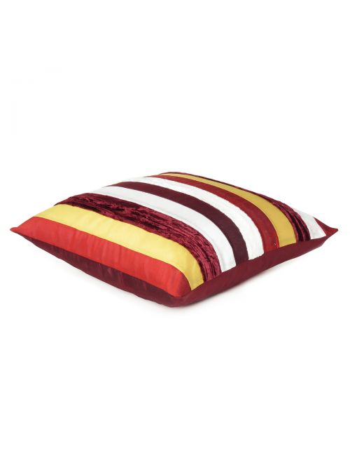 Velvet Striped Square Throw Pillow Cover Size 18