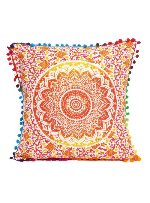 Indian Cotton Mandala Printed Cushion Cover 16