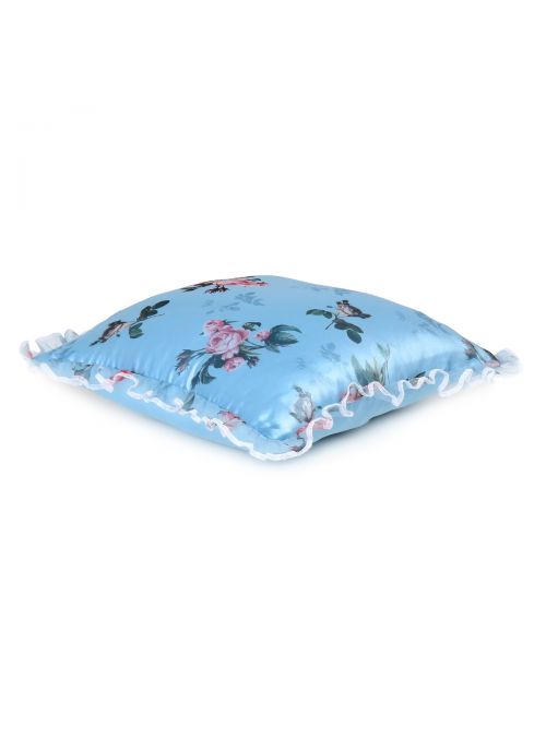 Floral Organza Satin Frills Cushion Covers for Room Decor