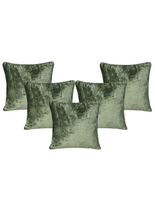 Oussum Solid Corduroy Velvet Cushion Cover with Zipper Closure