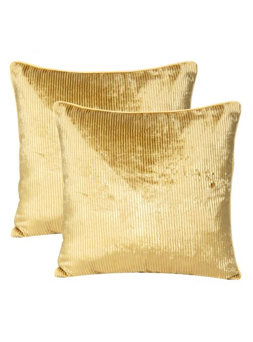 Oussum Solid Corduroy Velvet Cushion Cover with Zipper Closure