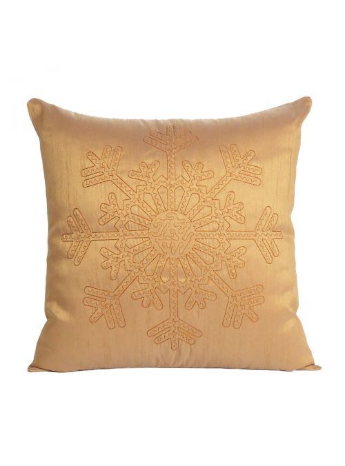 Decorative Solid Snowflake Pattern Cushion Cover Size 18