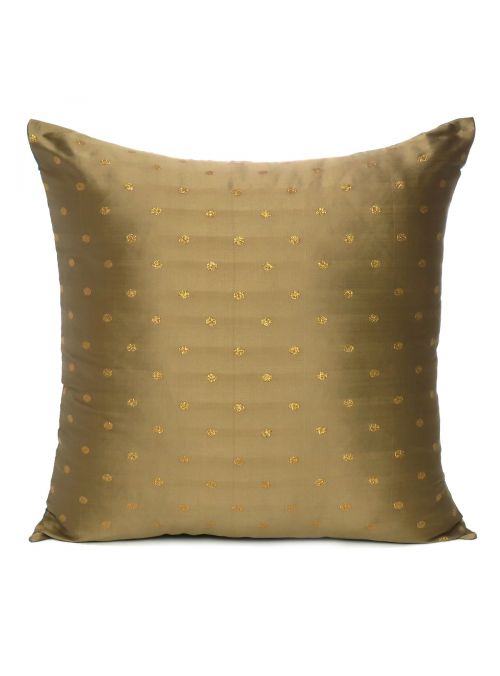 Art Silk Solid Reversible Handmade Cushion Cover For Home Decor Set Of 2 16