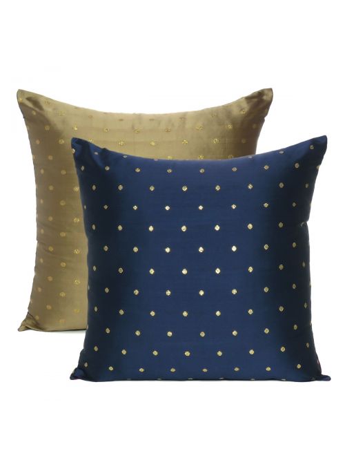 Art Silk Reversible Handmade Cushion Cover For Home Decor  