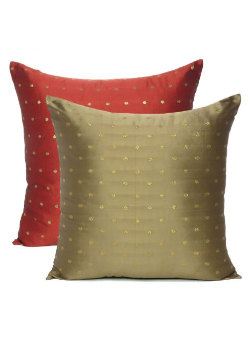 Art silk Handmade Reversible cushion covers 