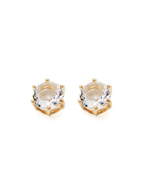 Round Crystal Fashion Rhinestone Stud Earrings Jewelry For Women