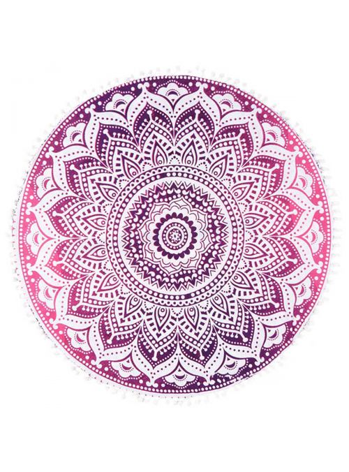 Ombre Mandala Boho Decorative Round Floor Pillow Cushion Cover 32