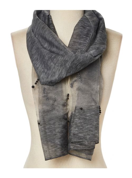 Lightweight Shimmery Pearl Beaded Women Scarf for Evening Party Online