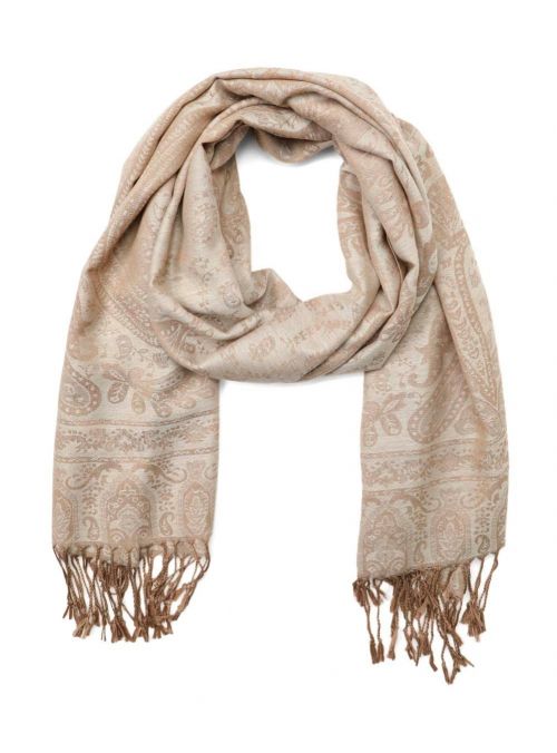 Lightweight Women's Beige Viscose Pashmina Cashmere Scarf for Women Winter Fashion Online