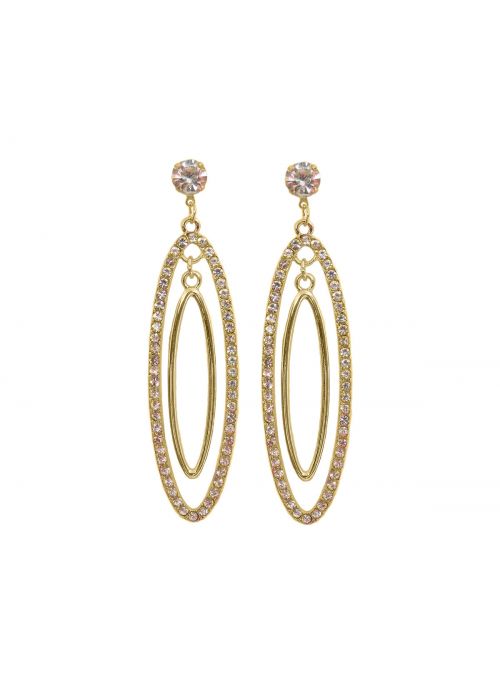 Crystal Diamond Long Dangle Earrings For Womens