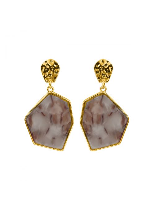 Turtoise Shell Geometric Resin Earrings For Womens