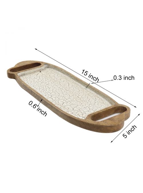 Handmade Wooden Serving Platter with Handle