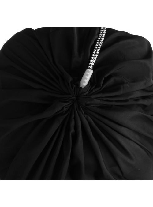 Black Oussum Polyester  Drawstring Closure Laundry Bag