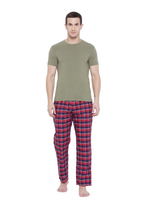 Men Drawstring  Essentials Cotton Lounge Pajama Pant with Pockets