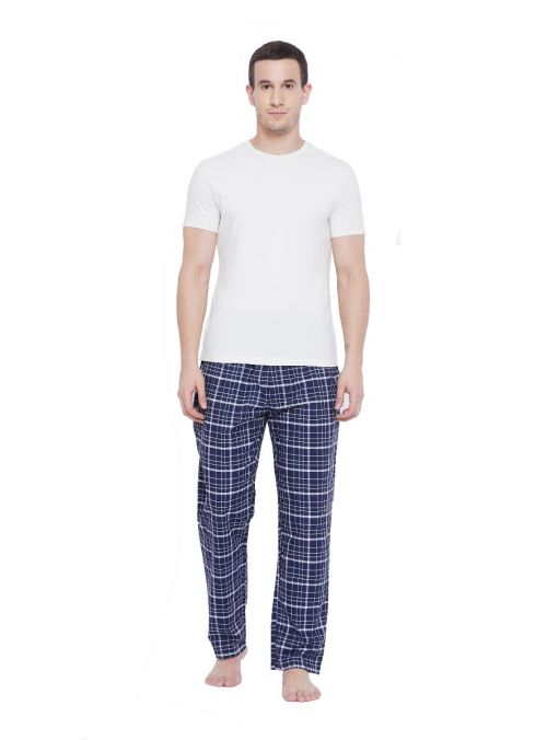 Men Drawstring Plaid Essentials Pajama Pants with 2 Pocket
