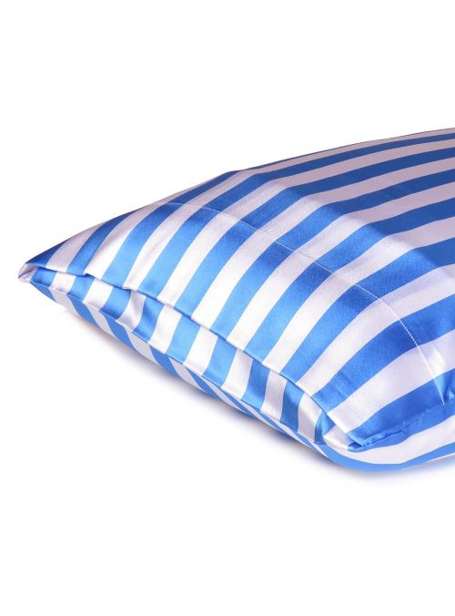 Luxurious Satin Silk Stripes Pattern Standard King Queen Size Lumbar Pillowcases