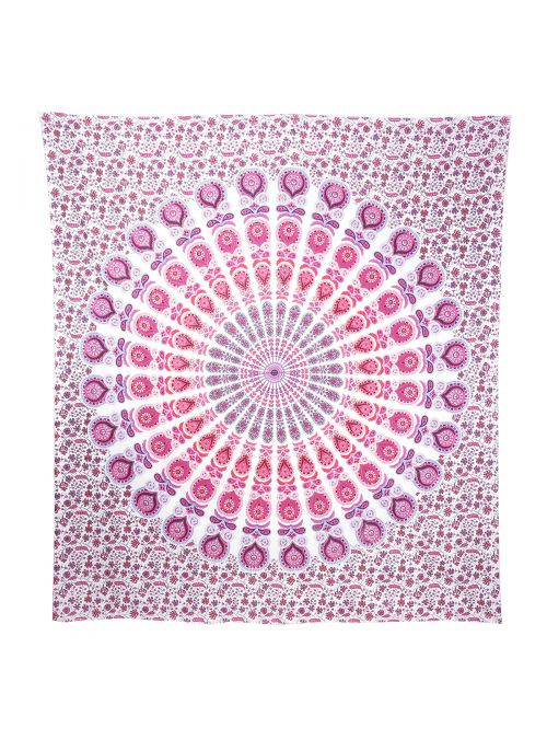 Mandala Tapestry Indian Hippie Wall Hanging Bohemian Queen Pink Peacock Throw Online
