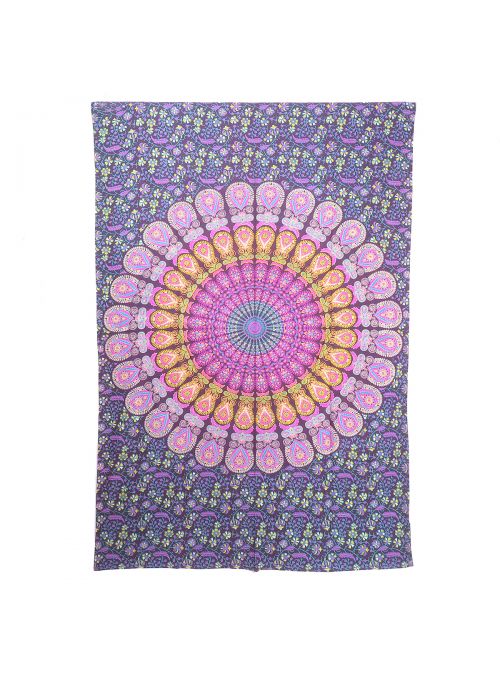 Pink Hippie Boho Mandala Tapestry Indian Wall Hanging Dorm Room Beach Picnic Throw Blanket Twin Size Bedspread